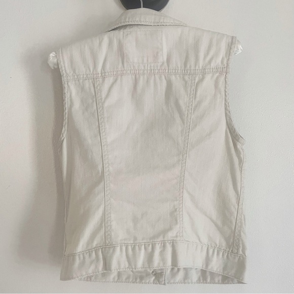 Mudd Crochet Lace Accent Denim Vest Festival Boho Cottagecore Size Small - Picture 8 of 11